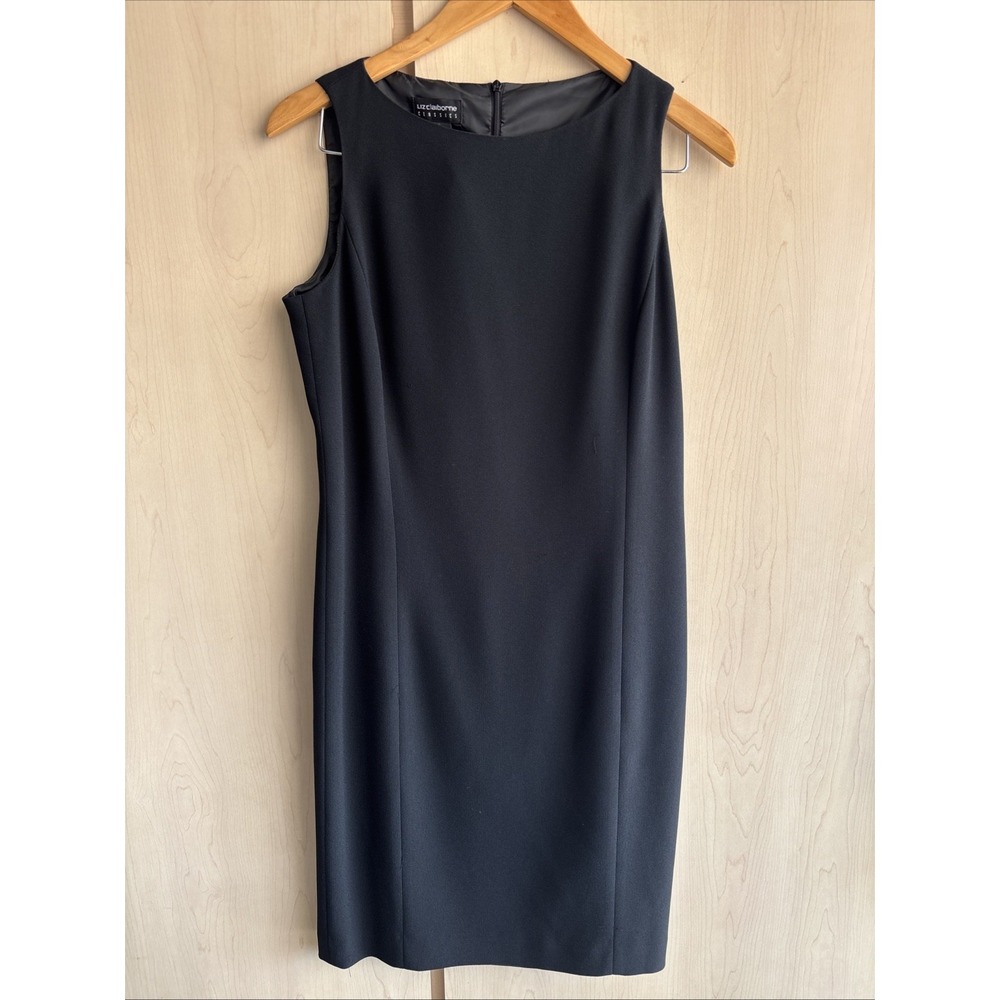 LIZ CLAIBORNE CLASSICS Black Sleeveless Round Neck Lined Dress Womens sz.6